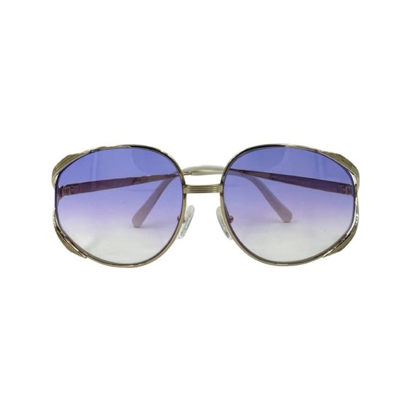70\'s Butterfly CHRISTIAN DIOR Sunglasses Eyewear Gold Metal Frames Purple Lenses main image 5